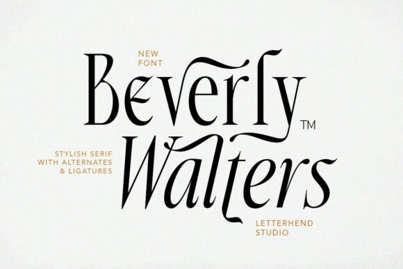 Beverlywalters Regular: A Serif Font for Editorial Elegance