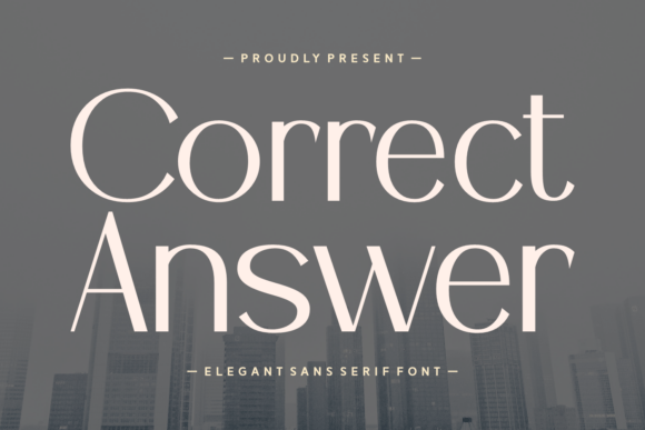 Correct Answer Font for Modern Web Design