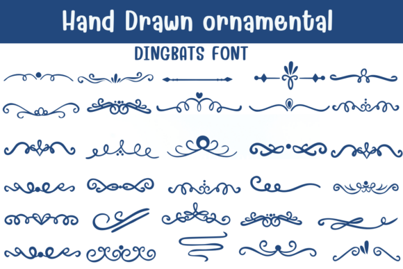 Hand Drawn Ornamental Font for Web Design
