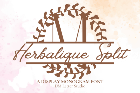 Herbalique Split Monogram Font for Web Design