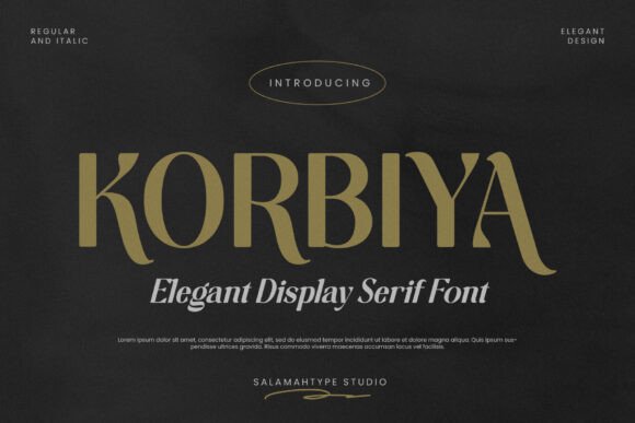 Korbiya: A Serif Font for Elegant Web Design