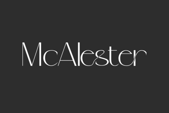 Mcalester: A Minimalist Display Font for Editorial Design