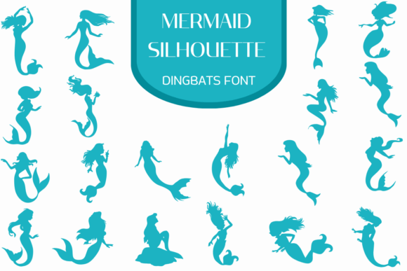 Mermaid Silhouette Font for Branding