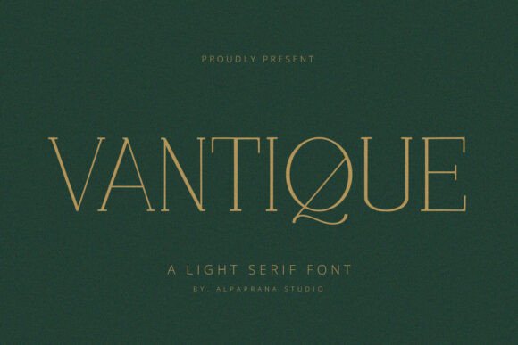 Vantique: An Elegant Serif Font for Editorial Design